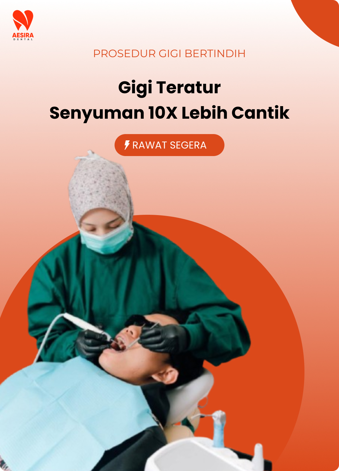 gigi bertindih pasang braces 