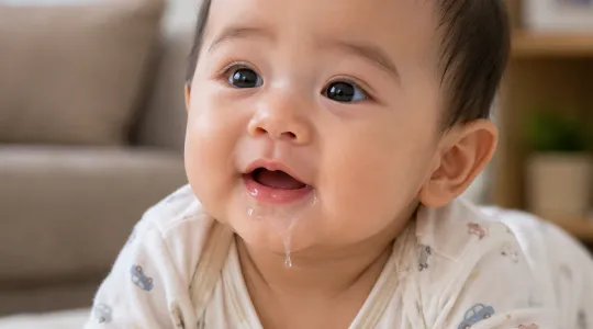 bayi mulut berair